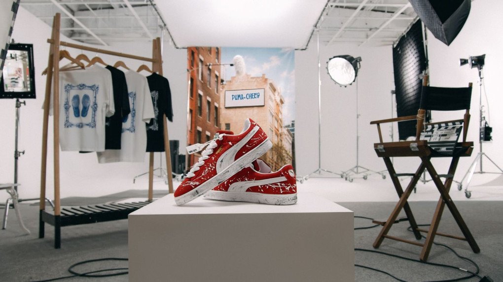 Customized red PUMA Suede sneakers from the CHER’17 x PUMA collection. (Source: PUMA’s press office) Customized red PUMA Suede sneakers from the CHER’17 x PUMA collection. (Source: PUMA’s press office)