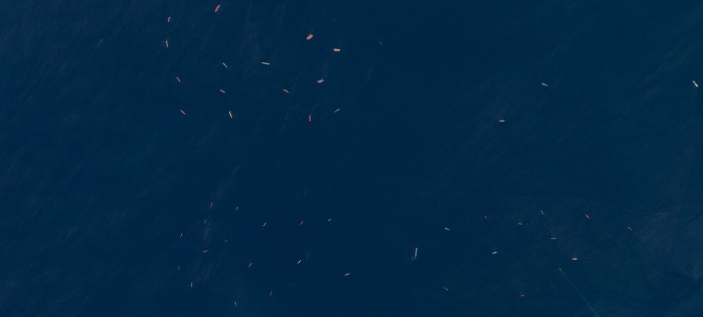 Russian vessels concentrated near the Taman Peninsula in the Black Sea, July 11, 2026.