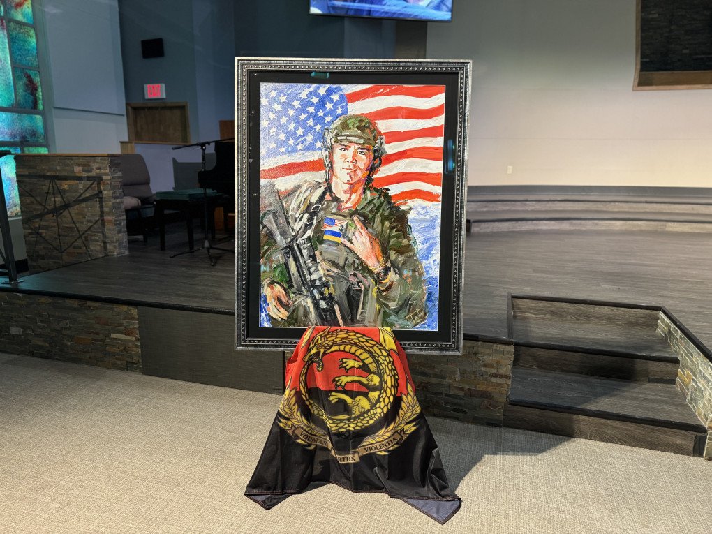 Ethan Hertweck’s portrait at Celebration of Life ceremony. Photo: Uliana Boichuk Ethan Hertweck’s portrait at Celebration of Life ceremony. Photo: Uliana Boichuk