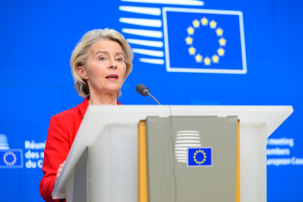 European Commission President Ursula von der Leyen holds a press conference at the end of the emergency summit on threats by the US President to impose tariffs on countries opposed to his push to take Greenland in Brussels, Belgium, on January 23, 2026. (Photo by Jonathan Raa via Getty Images) European Commission President Ursula von der Leyen holds a press conference at the end of the emergency summit on threats by the US President to impose tariffs on countries opposed to his push to take Greenland in Brussels, Belgium, on January 23, 2026. (Photo by Jonathan Raa via Getty Images)