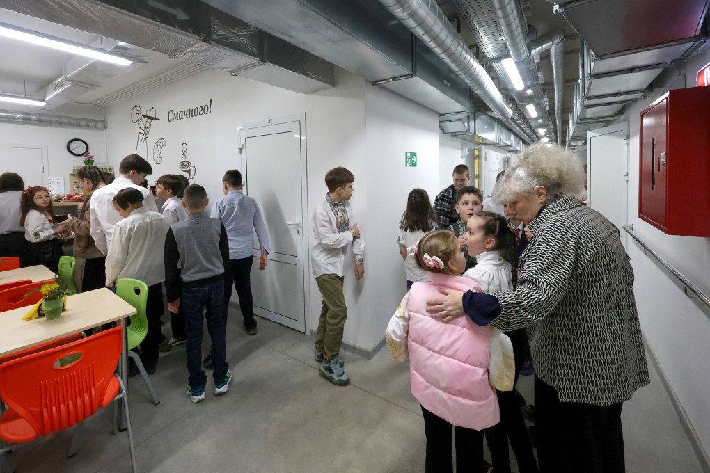 Students order food in the cafeteria of a new underground school in the Slobidskyi district of Kharkiv, Ukraine, on May 4, 2026. (Source: Getty Images) Students order food in the cafeteria of a new underground school in the Slobidskyi district of Kharkiv, Ukraine, on May 4, 2026. (Source: Getty Images)