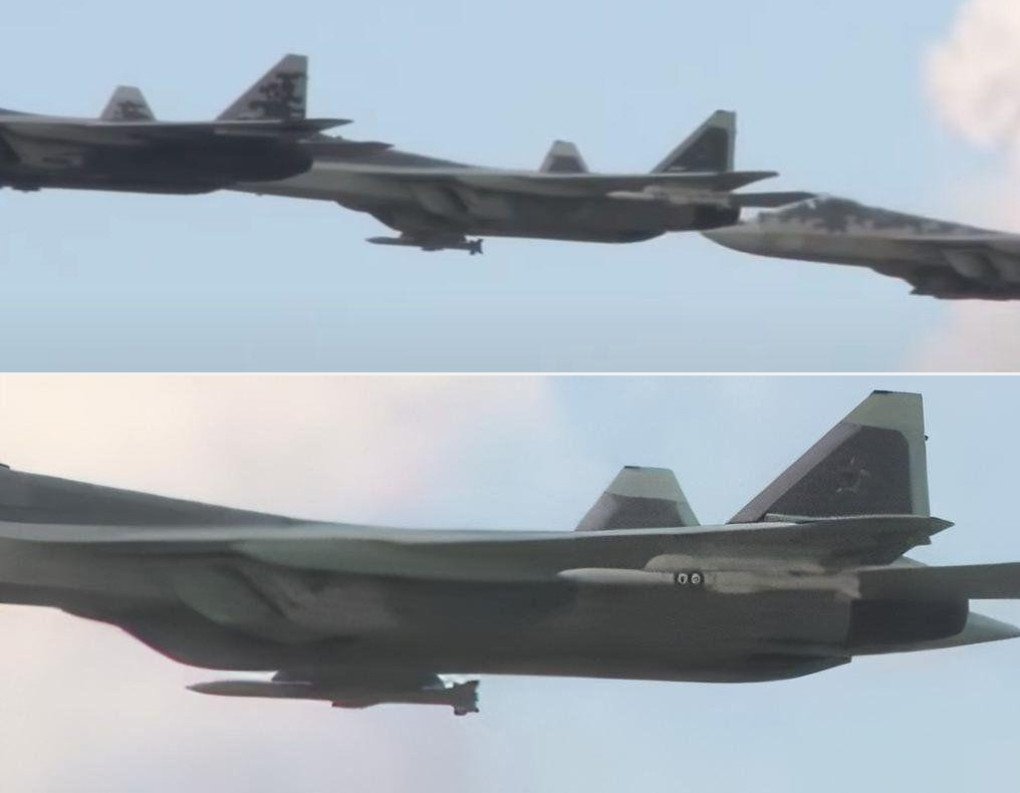 Russian Su-57 fifth-generation fighter jet armed with an R-77M (Izdelie 180) missile. (Source: Defense Express) Russian Su-57 fifth-generation fighter jet armed with an R-77M (Izdelie 180) missile. (Source: Defense Express)