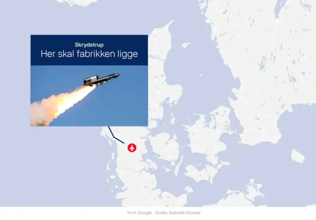 The planned plant site near Denmark’s Skrydstrup Air Base, home to the country’s F-35 fighter jets. (Graphic: Natalie Nystad/DR) The planned plant site near Denmark’s Skrydstrup Air Base, home to the country’s F-35 fighter jets. (Graphic: Natalie Nystad/DR)