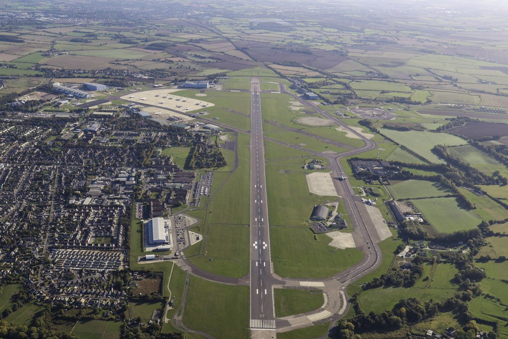An aerial view of RAF Brize Norton on September 25, 2025, in Oxfordshire, England. (Source: Getty Images) An aerial view of RAF Brize Norton on September 25, 2025, in Oxfordshire, England. (Source: Getty Images)