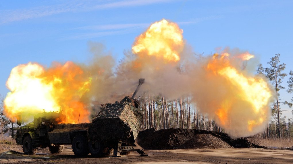 Ukrainian soldiers fire with the Archer Artillery System on Russian position on January 30, 2024 in Donetsk region, Ukraine. (Photo by Dmytro Larin via Getty Images)