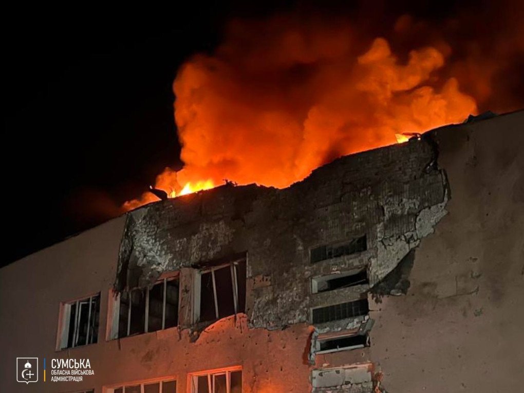 Aftermath of a Russian drone strike on Sumy, August 8, 2025. (Source: Sumy Regional Administration) Aftermath of a Russian drone strike on Sumy, August 8, 2025. (Source: Sumy Regional Administration)
