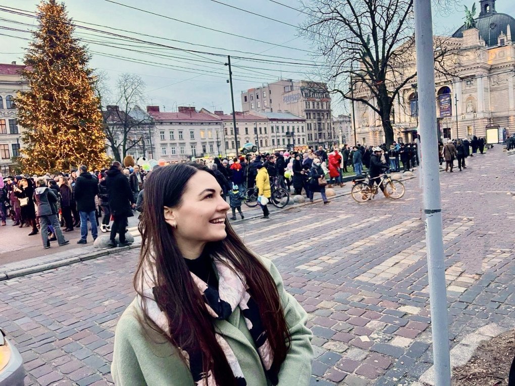 Alina celebrated New Year’s Eve in Lviv. Photo: Alina Horhul 