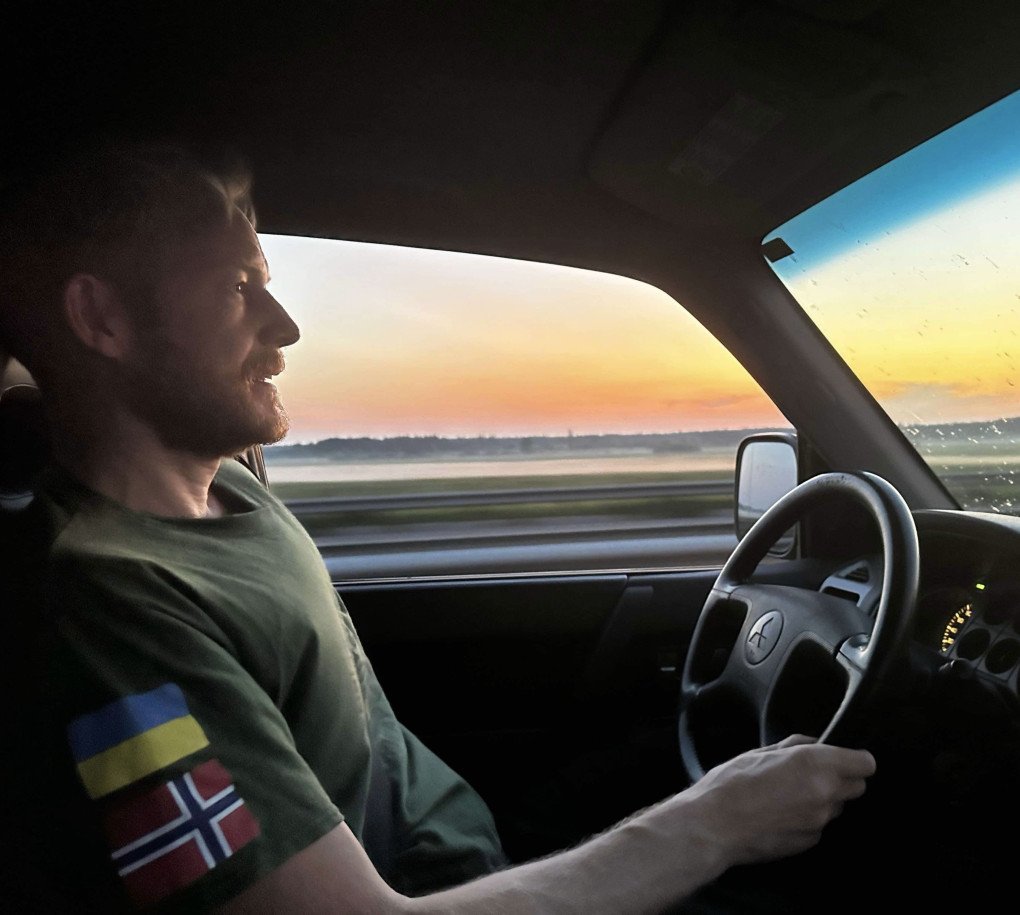 Ole Kvåle, co-founder of Ukrainian Freedom Convoys, on the road to Kyiv. (Photo: Iva Sidash) Ole Kvåle, co-founder of Ukrainian Freedom Convoys, on the road to Kyiv. (Photo: Iva Sidash)