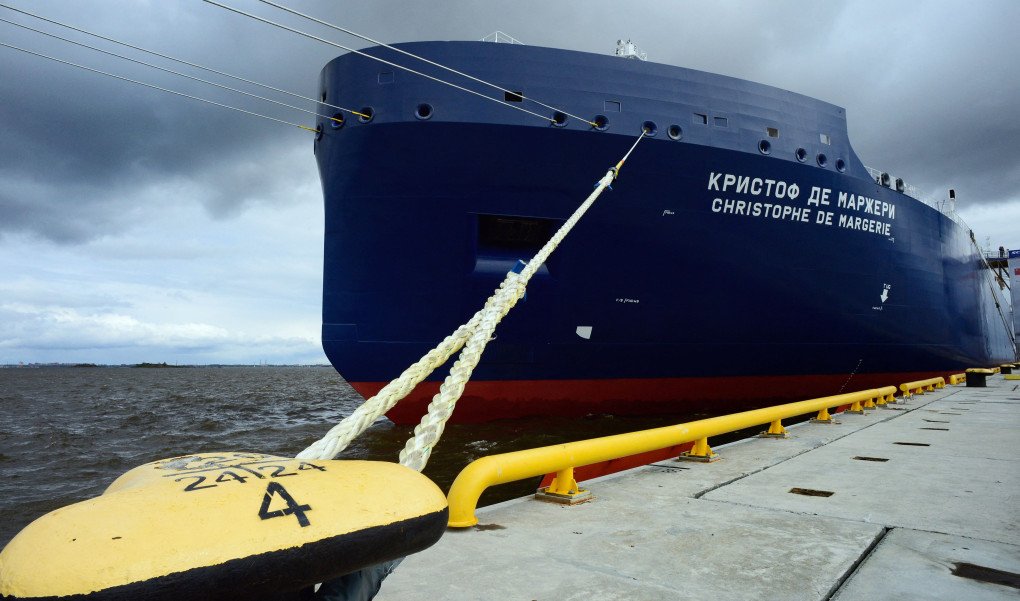Russian Arc7-class LNG tanker Christophe de Margerie, built for the Yamal LNG project. (Photo by Olga Maltseva via Getty Images)