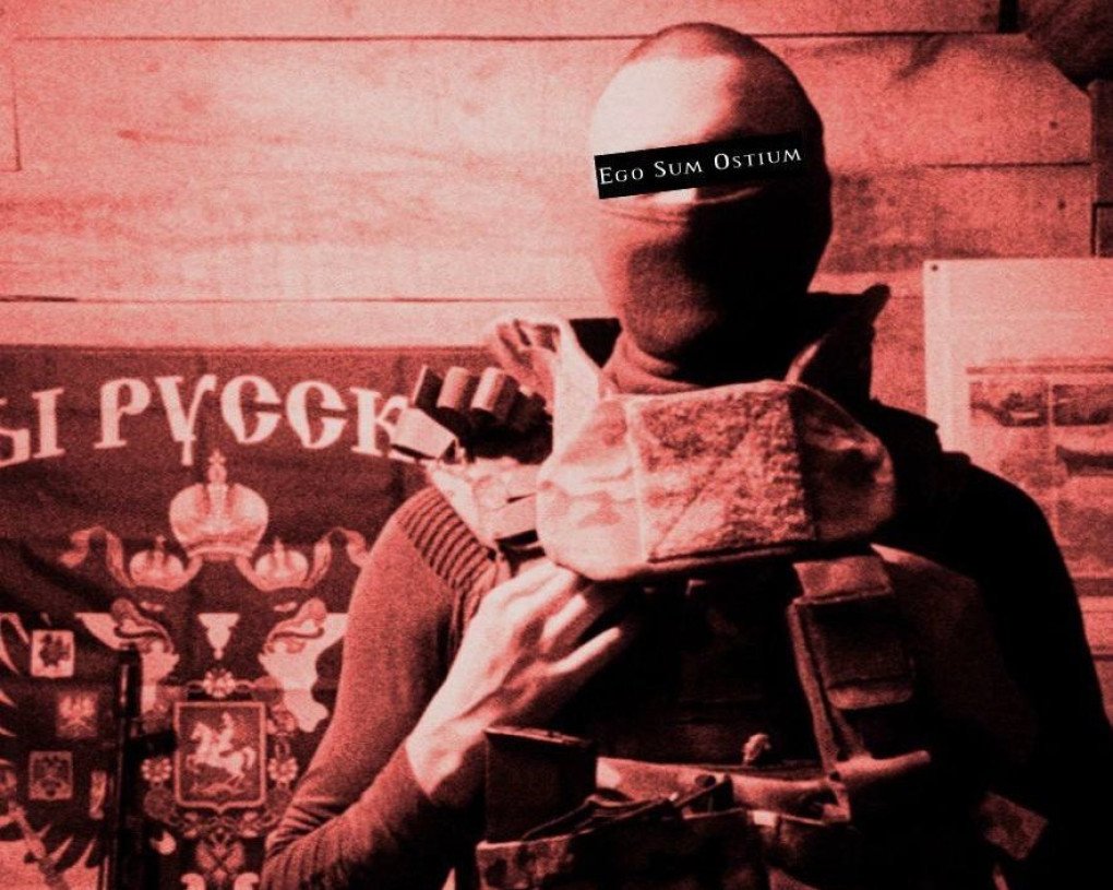 A member of Brotherhood of Academists and combatant from the Russian nationalist youth movement, fighting in Ukraine. (Source: Brotherhood Academists via Telegram) A member of Brotherhood of Academists and combatant from the Russian nationalist youth movement, fighting in Ukraine. (Source: Brotherhood Academists via Telegram)