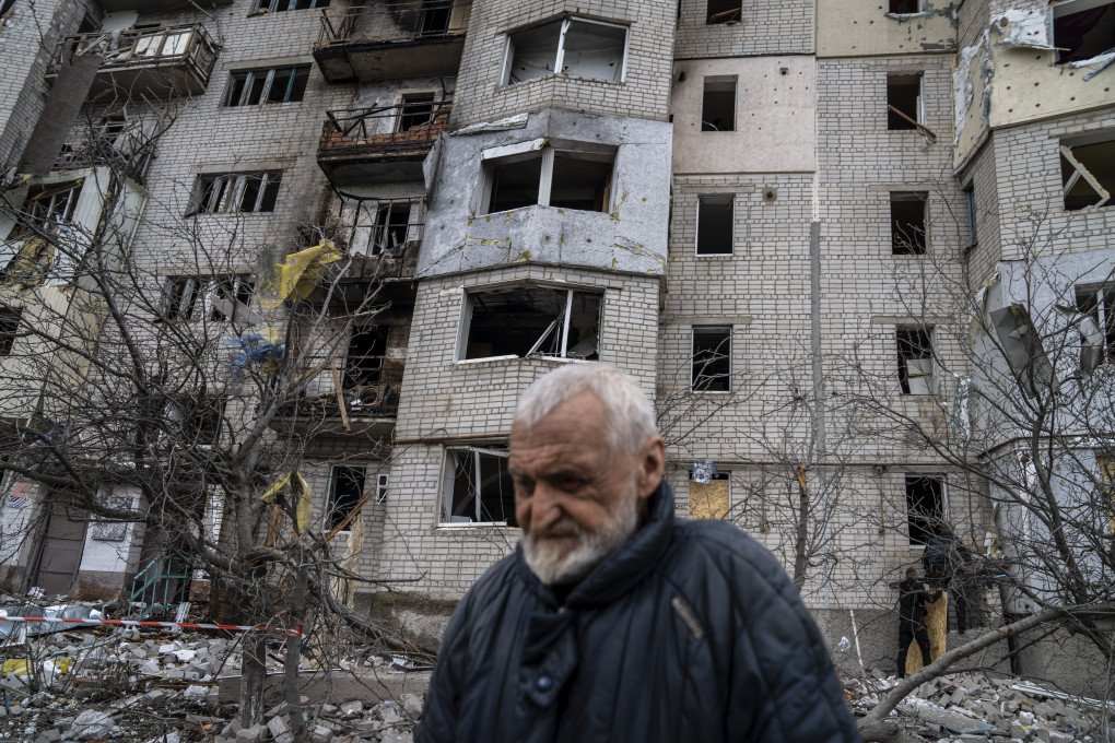 KUPIANSK, APRIL 06, 2025: Rubble from a residential building in Kupiansk, Ukraine, after a Russian strike. The attack came amid renewed fighting across eastern Ukraine, as Russian forces launched coordinated assaults on multiple fronts. (Photo: Jose Colon/Anadolu via Getty Images)
