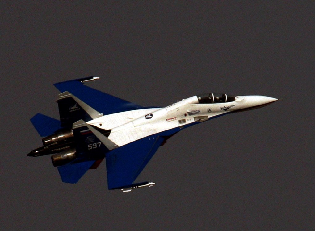 A Russian Su-27 aircraft during the International Aviation and Space salon on August 21, 2007, in Zhukovsky, Russia. (Source: Getty Images)