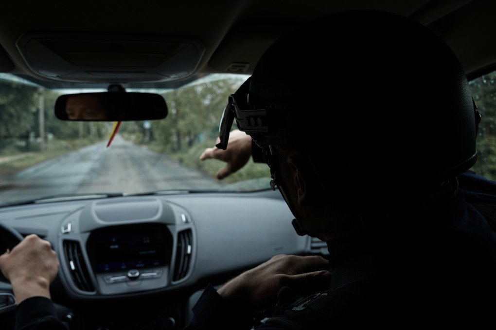 Yevhen, the 28th Brigade's press officer, shows UNITED24 Media where he was almost killed a couple of months ago. Yevhen, the 28th Brigade's press officer, shows UNITED24 Media where he was almost killed a couple of months ago.