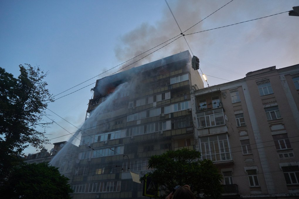 Aftermath of a Russian combined drone and missile strike on Kyiv, July 10, 2025. (Source: UNITED24 Media)