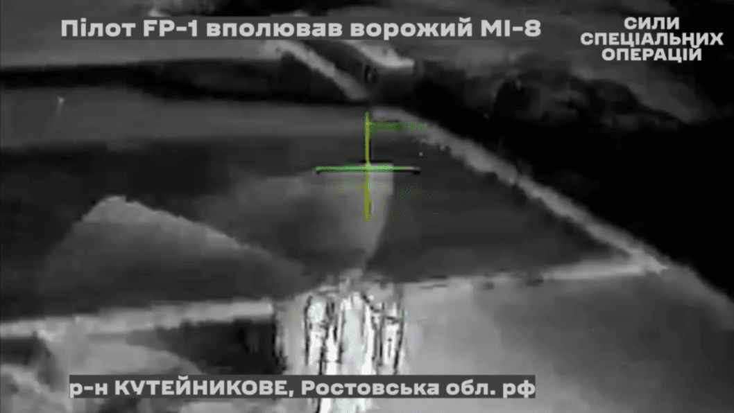 Ukraine’s Deep-Strike Drone Downs Russian Mi-8 Helicopter 190km From Front Line, Video