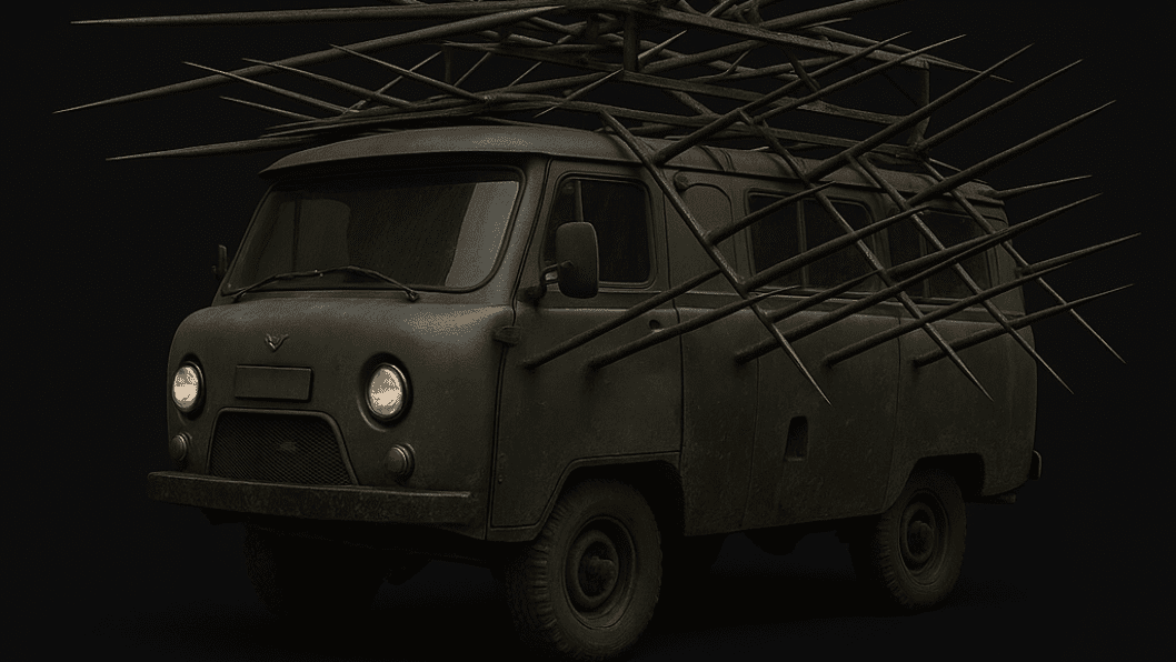When Air Defense Fails, Add Spikes: Russia’s “Hedgehog” Van Hits the Front, Video