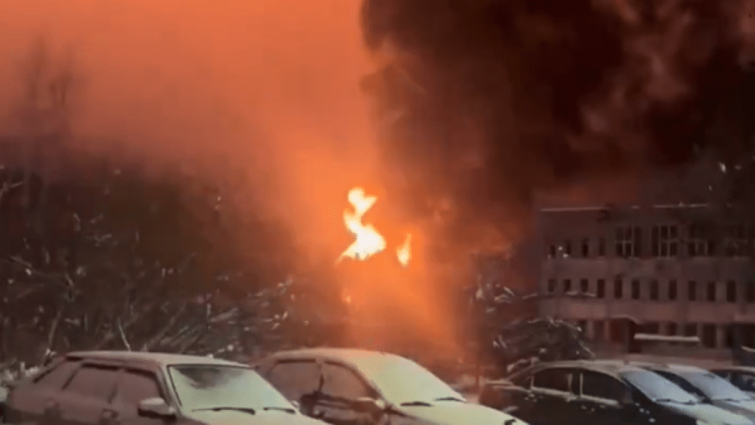 Drone Strike Sparks Massive Blaze at Russian Rybinsk Fuel Depot