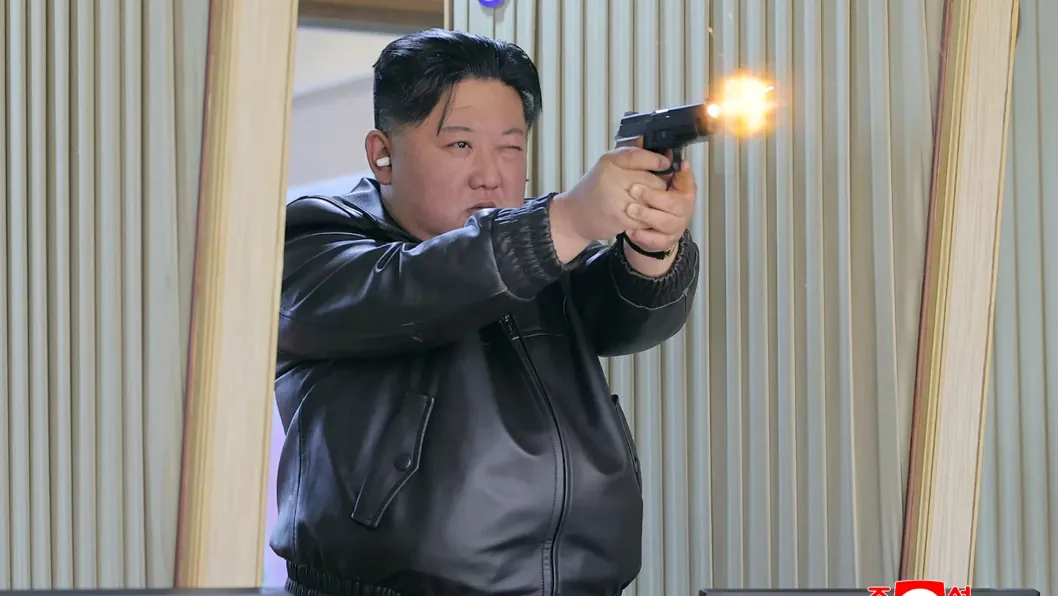 Kim Jong Un Visits North Korean Weapons Factory and Tests Pistol on Site