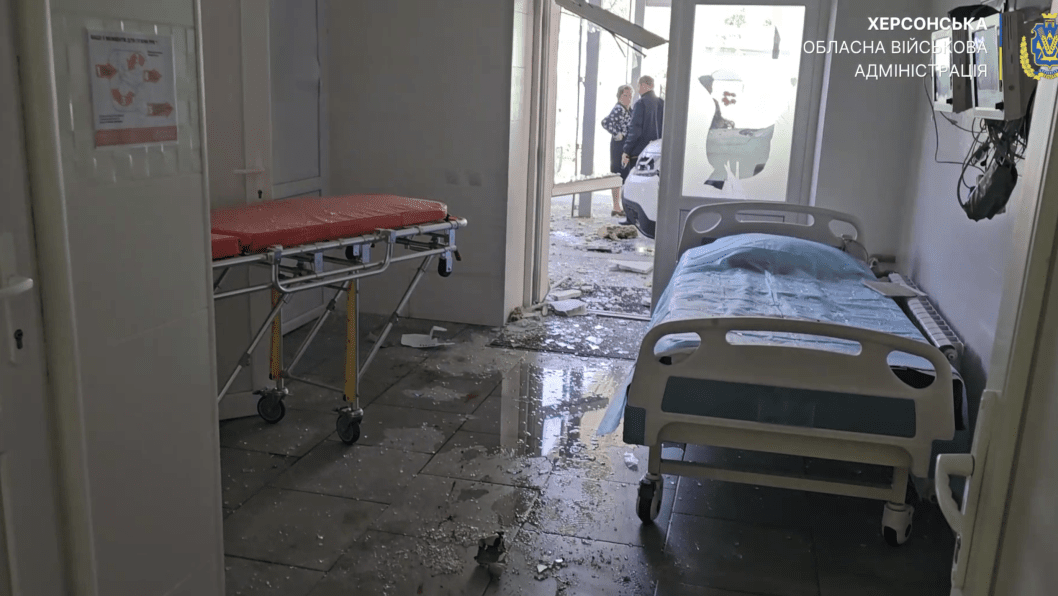 Russian Drone Strike Hits Hospital in Kherson, Injuring at Least Four Civilians