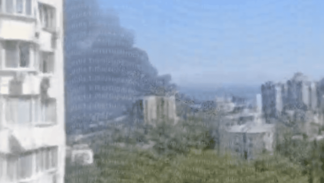 Fire Erupts Near Reported Gathering of Russian Officers After Drone Attack in Crimea