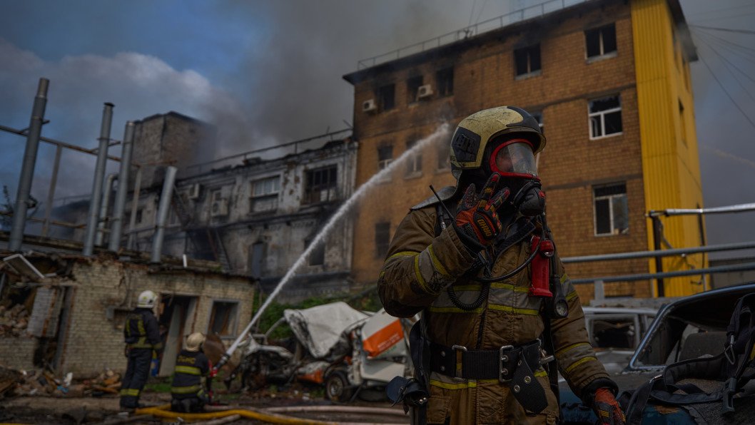 As Russia Set Kyiv Ablaze, Firefighters Rushed to Save the City—Photos