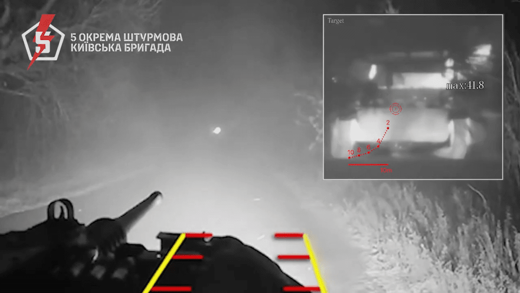 Ukrainian Robot Guns Down Russian APC Packed With Troops in Close-Range Night Attack, Video