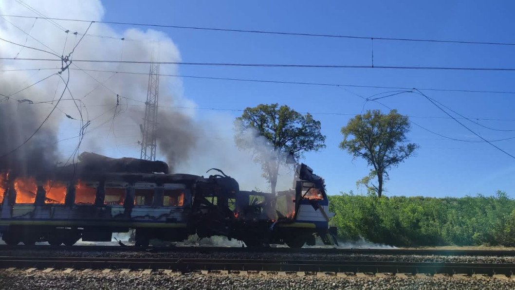 Russian Shahed Drone Strikes Passenger Train in Kharkiv Region, Injuring at Least Seven