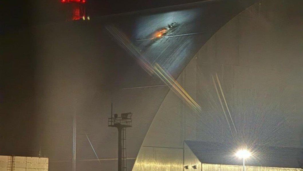 Russian Drone With a High-Explosive Warhead Hits Chornobyl’s Nuclear Reactor Shield