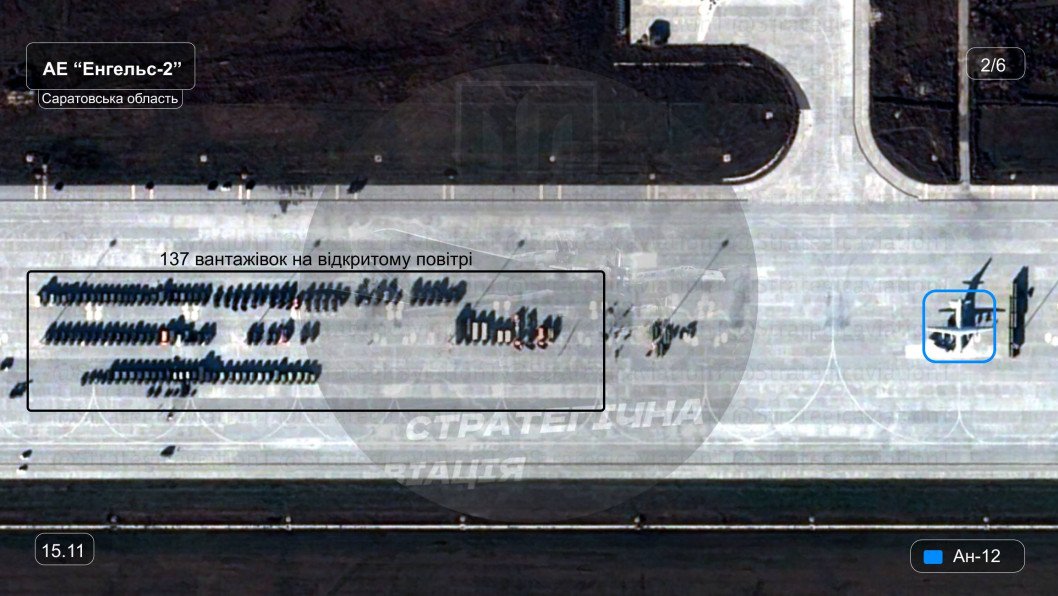 Rusia concentra 137 camiones en la base de bombarderos estratégicos Engels-2. Esto es lo que sabemos