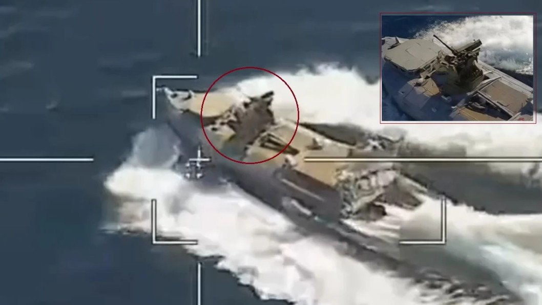 New Ukrainian Sea Drone With Machine Gun Spotted Near Russian Naval Base