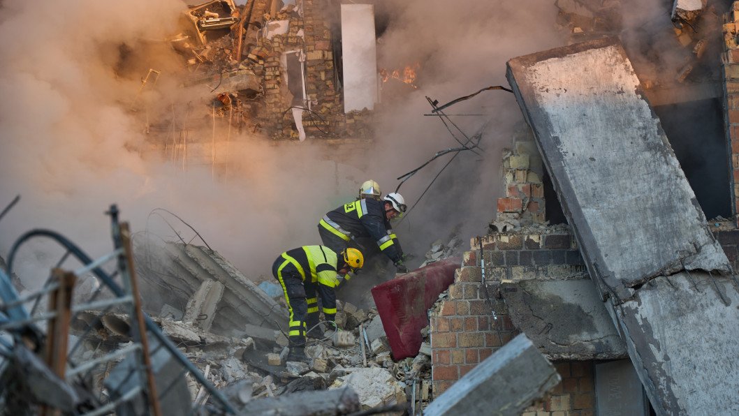 Kyiv Reels From Deadly Russian Airstrike That Killed At Least 18 People, in Photos