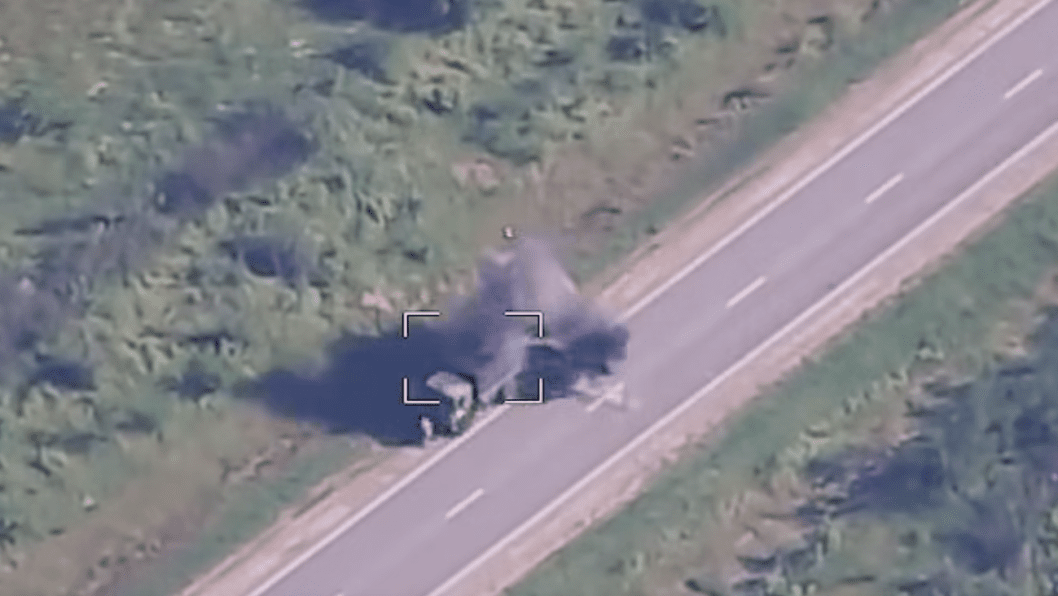 Ukrainian Drones Strike Russian Logistics Corridor Linking Crimea to Temporarily Occupied Territories