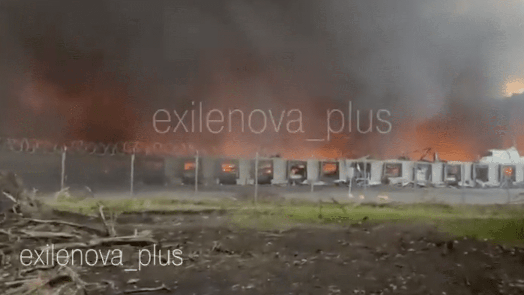 Large Fire Erupts at Wildberries Warehouse Near Voronezh After Overnight Explosions