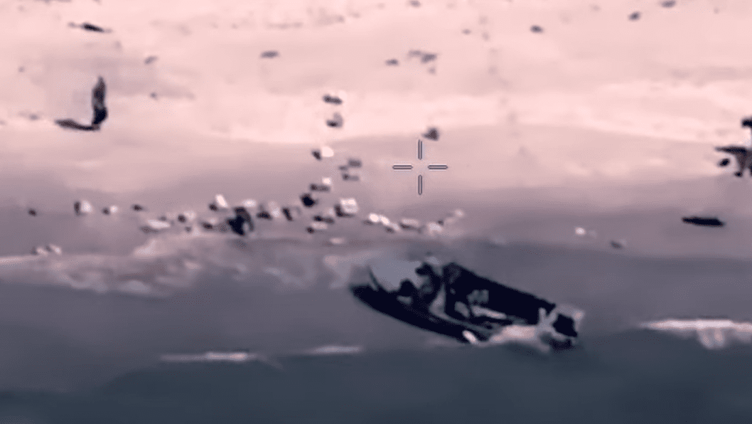 Ukrainian Bayraktar TB2 Drone Blows Up Russian Assault Boat in Black Sea, Video