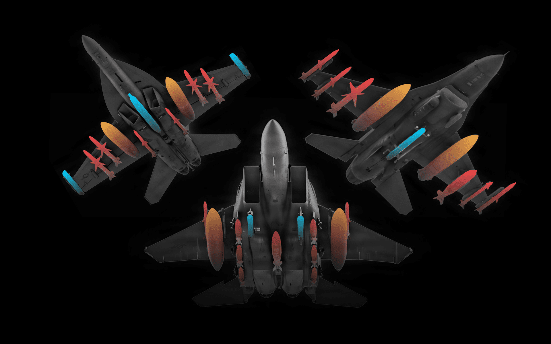Illustrative image. Loadout of the US fighter jets used in Operation Epic Fury. (Source: UNITED24 Media/Oleksandr Manukians) Illustrative image. Loadout of the US fighter jets used in Operation Epic Fury. (Source: UNITED24 Media/Oleksandr Manukians)