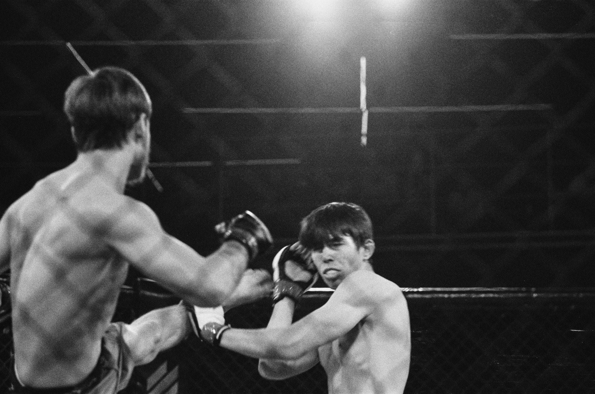 Mykola Rog and Andrii Kropatchev, civilian fighters during the international MMA competition “IDU NA VY: Tryzna.” Kyiv, Ukraine, October 9, 2026 (Photo: Louis Beaudemont/UNITED24 Media)
