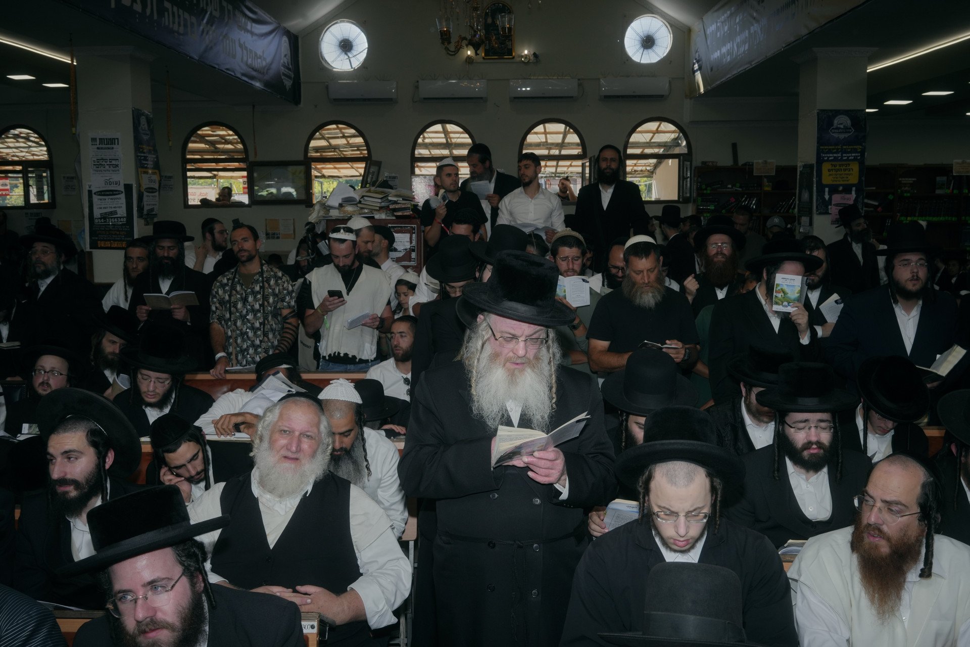 Praying inside the synagogue where Rabbi Nachman of Bratslav is buried. Uman, Ukraine. September, 2025. Photo: Josh Olley/UNITED24 Media