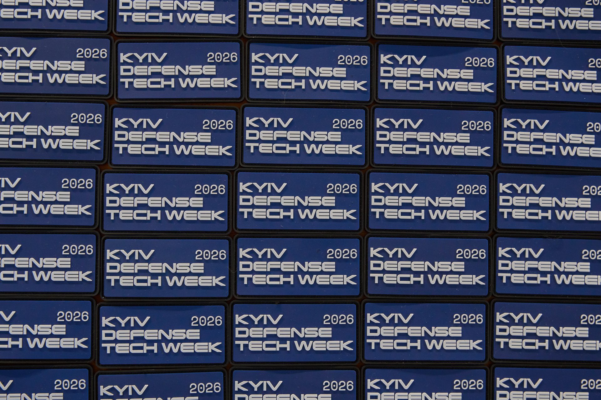 Illustrative image. Kyiv Defense Tech Week merchandise during the last day of the Hackathon, May 3, 2026. (Source: KDTW)