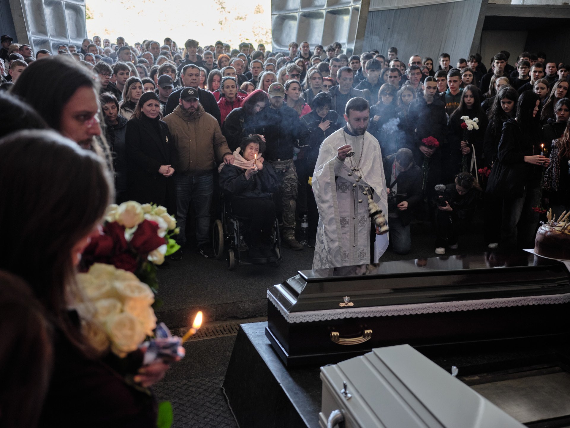 Inside the Kyiv Crematorium on April 28, 2025. (Photo: Joshua Olley) Inside the Kyiv Crematorium on April 28, 2025. (Photo: Joshua Olley)