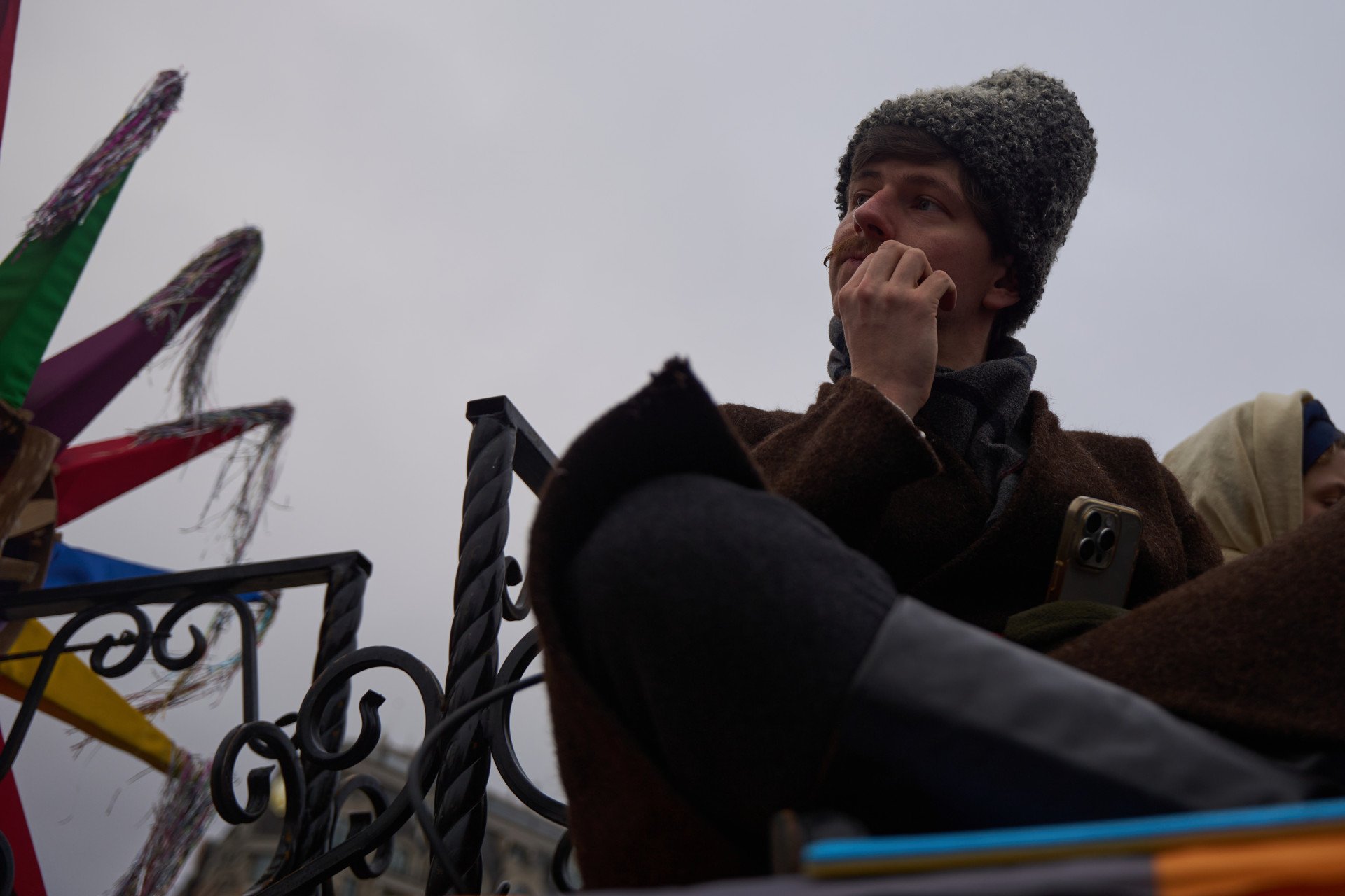 The carolers made sure to put on appropriate attire—to look the part! The people participating are everyday Ukrainians, whose embrace of tradition sparks unity and sincerity.