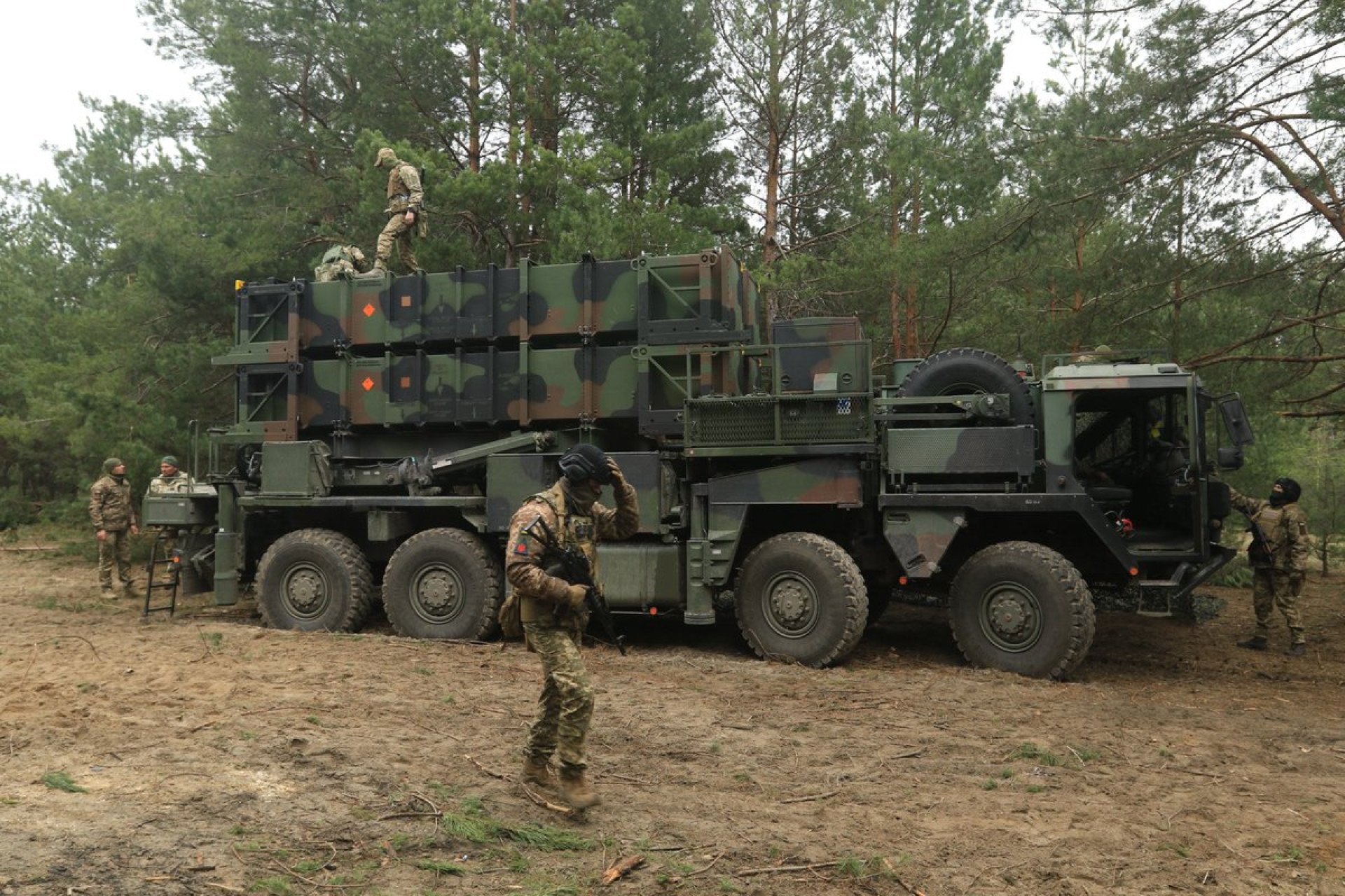 Ukrainian Patriot air defense system on a combat duty, summer of 2025. (Source: Ukrainian Air Forces)
