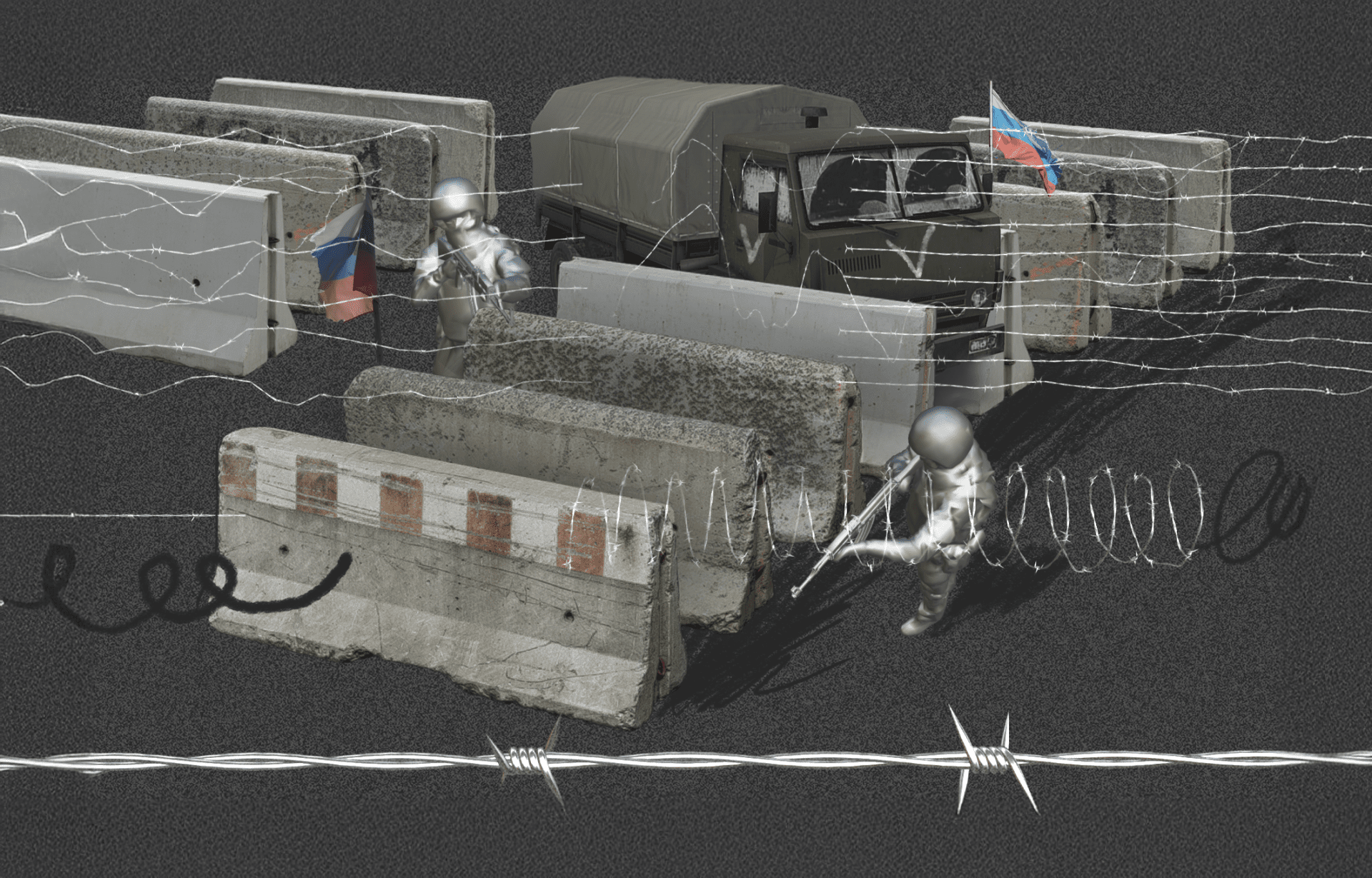 How Ukrainians Pass Russian Checkpoint, Through Fear and Uncertainty, to Escape Occupation