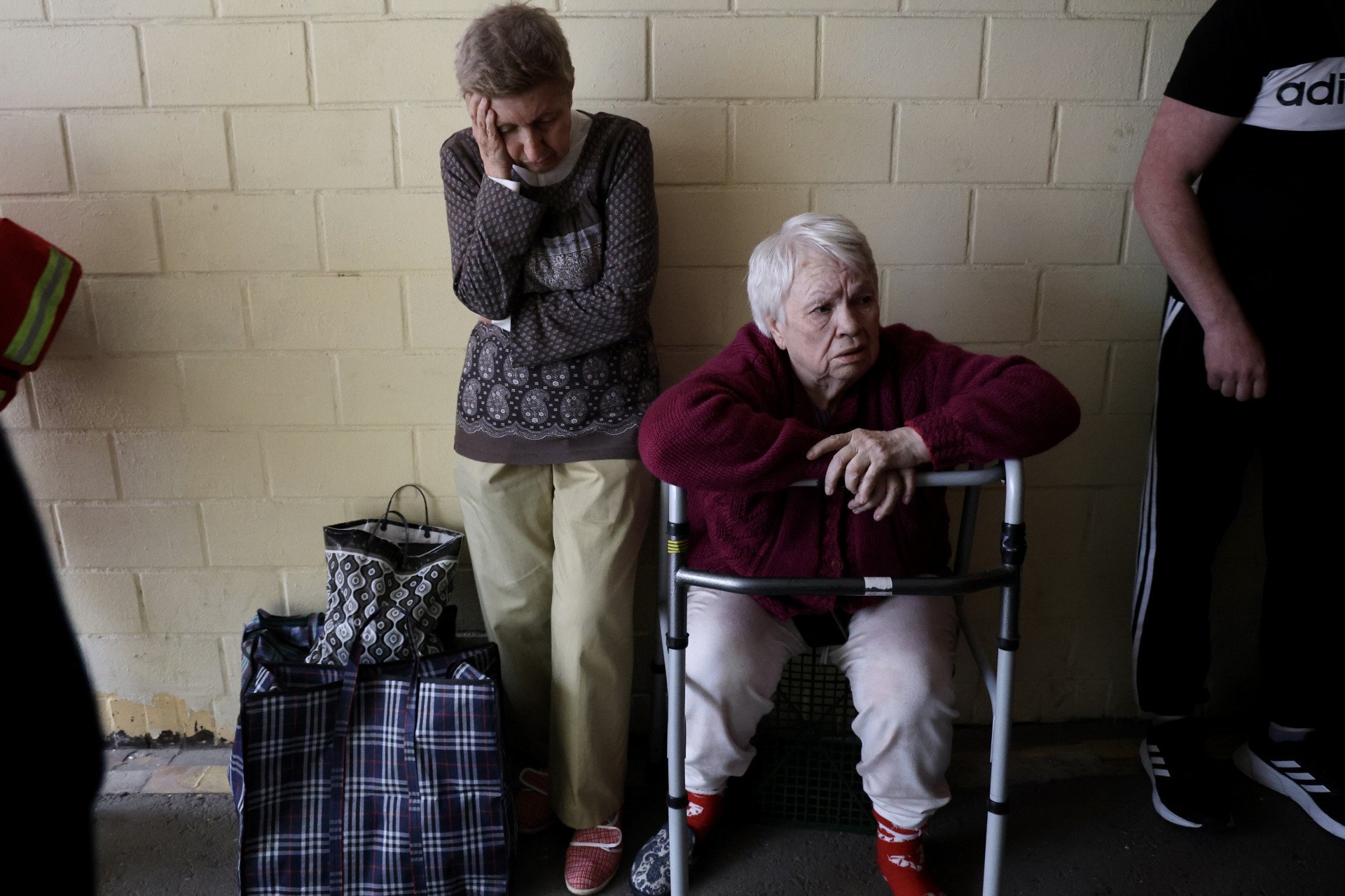 People take shelter in underpass at residential district during repeated attack of Russian drones and missiles on June 17, 2025 in Kyiv, Ukraine. (Photo by Ivan Antypenko via Getty Images)