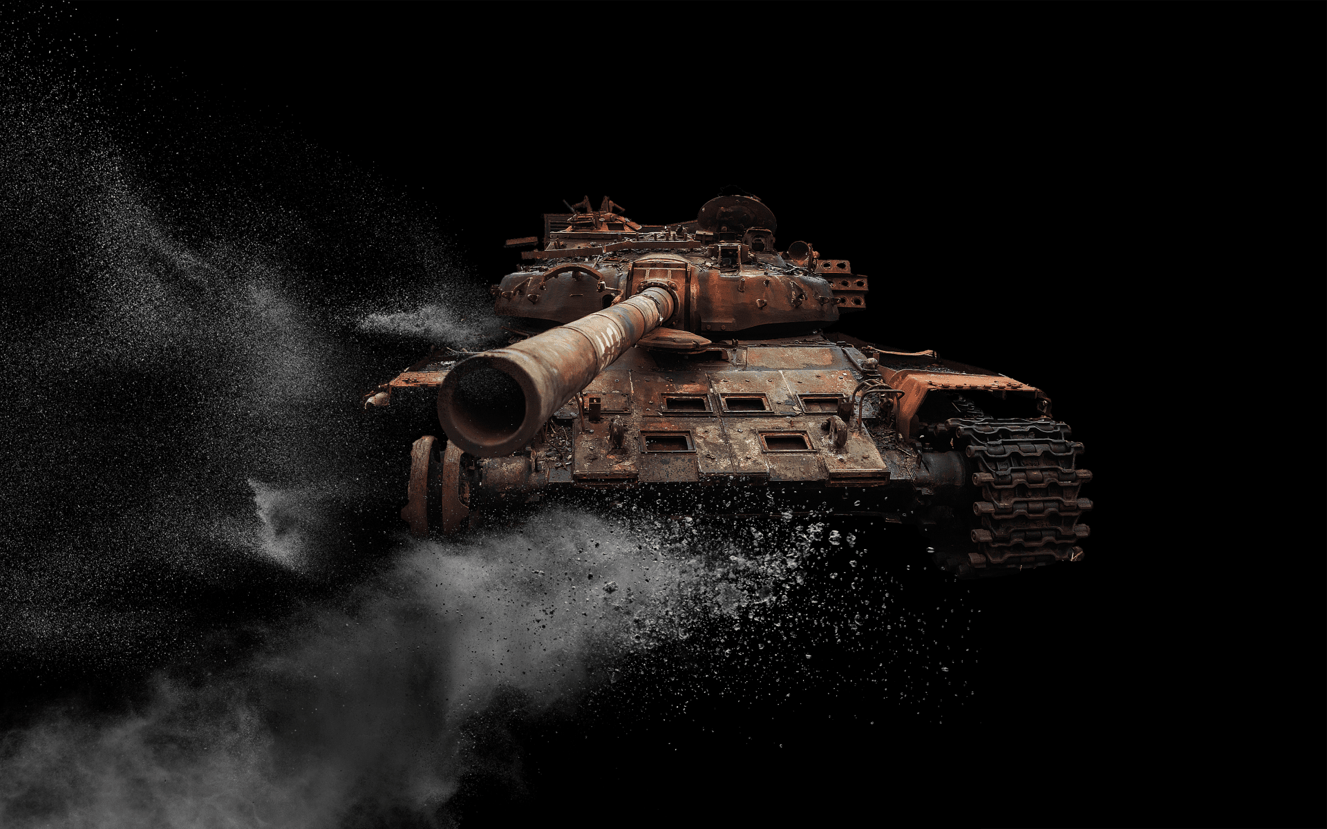 Destroyed Russian tank.