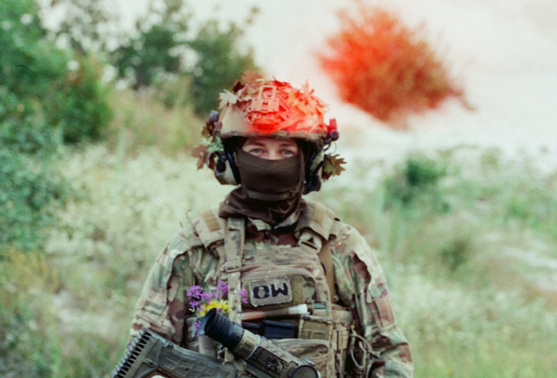 Ukrainian Women Who Joined the Military to Fight the Russian Invasion Kita, 31 years old, a combat medic in the 3rd Assault Brigade, poses for the photo in Izium, Kharkiv region, Ukraine, July 2025. (Source: Amira Barkhush)