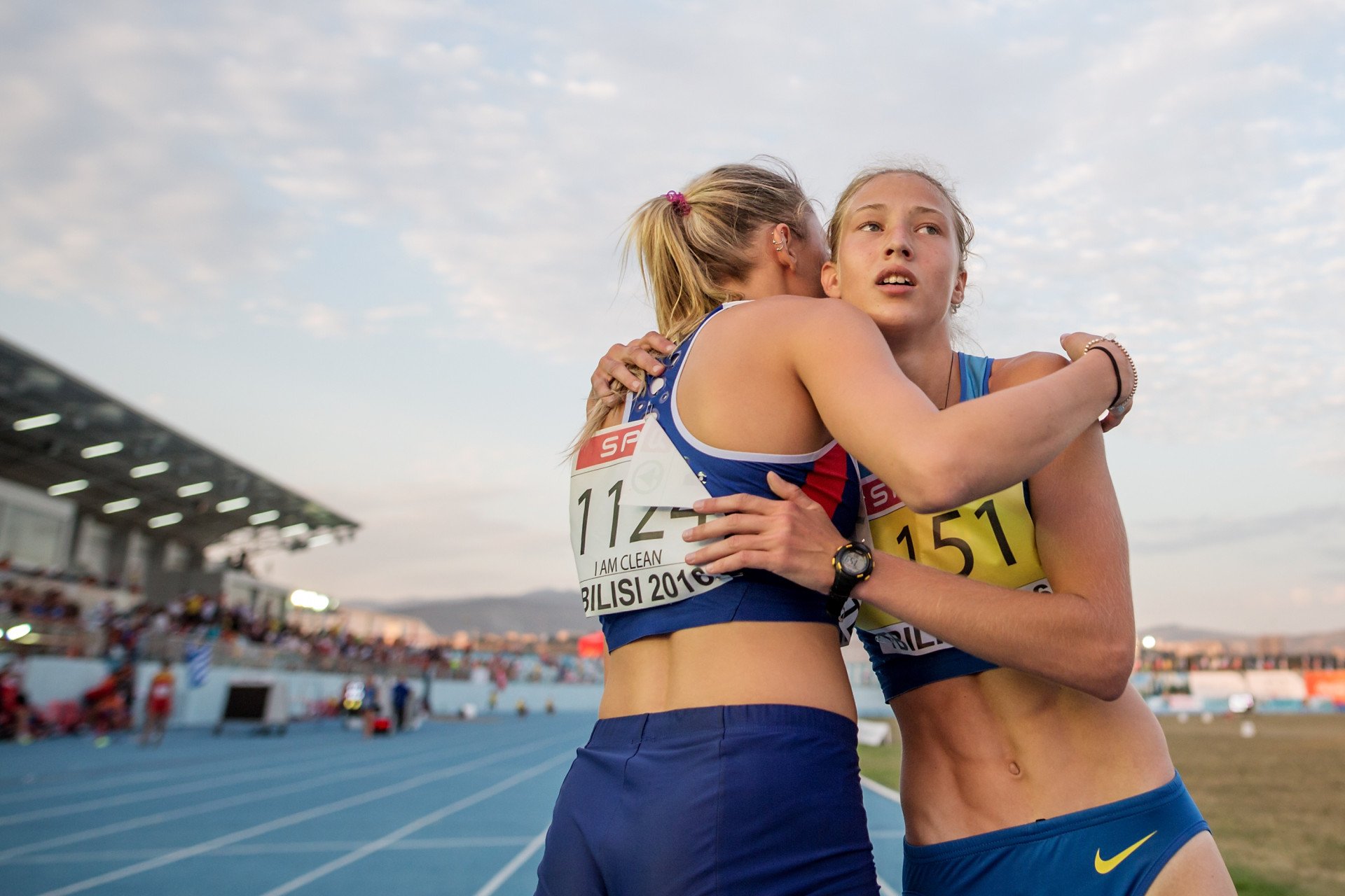 Alina Shukh of Ukraine celebrating after winning the Girls Heptathlon during European Athletics Youth Championships on July 15, 2016 in Tbilisi, Georgia. (Source: Getty Images) Alina Shukh of Ukraine celebrating after winning the Girls Heptathlon during European Athletics Youth Championships on July 15, 2016 in Tbilisi, Georgia. (Source: Getty Images)