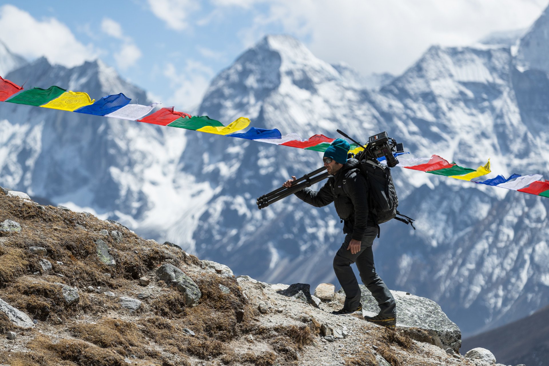 Mark during one of his mountain expeditions. Photo: courtesy of Mark Fisher.