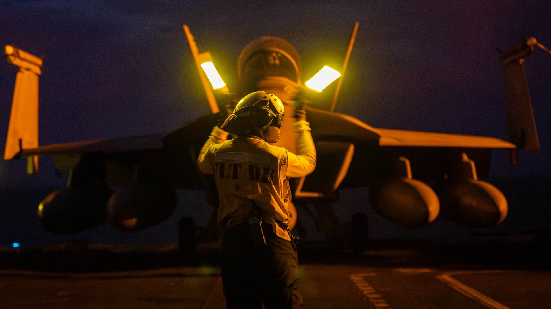US F/A-18 Super Hornet operating from an aircraft carrier during the operation Epic Fury, March 2026. (Source: CENTCOM/X)
