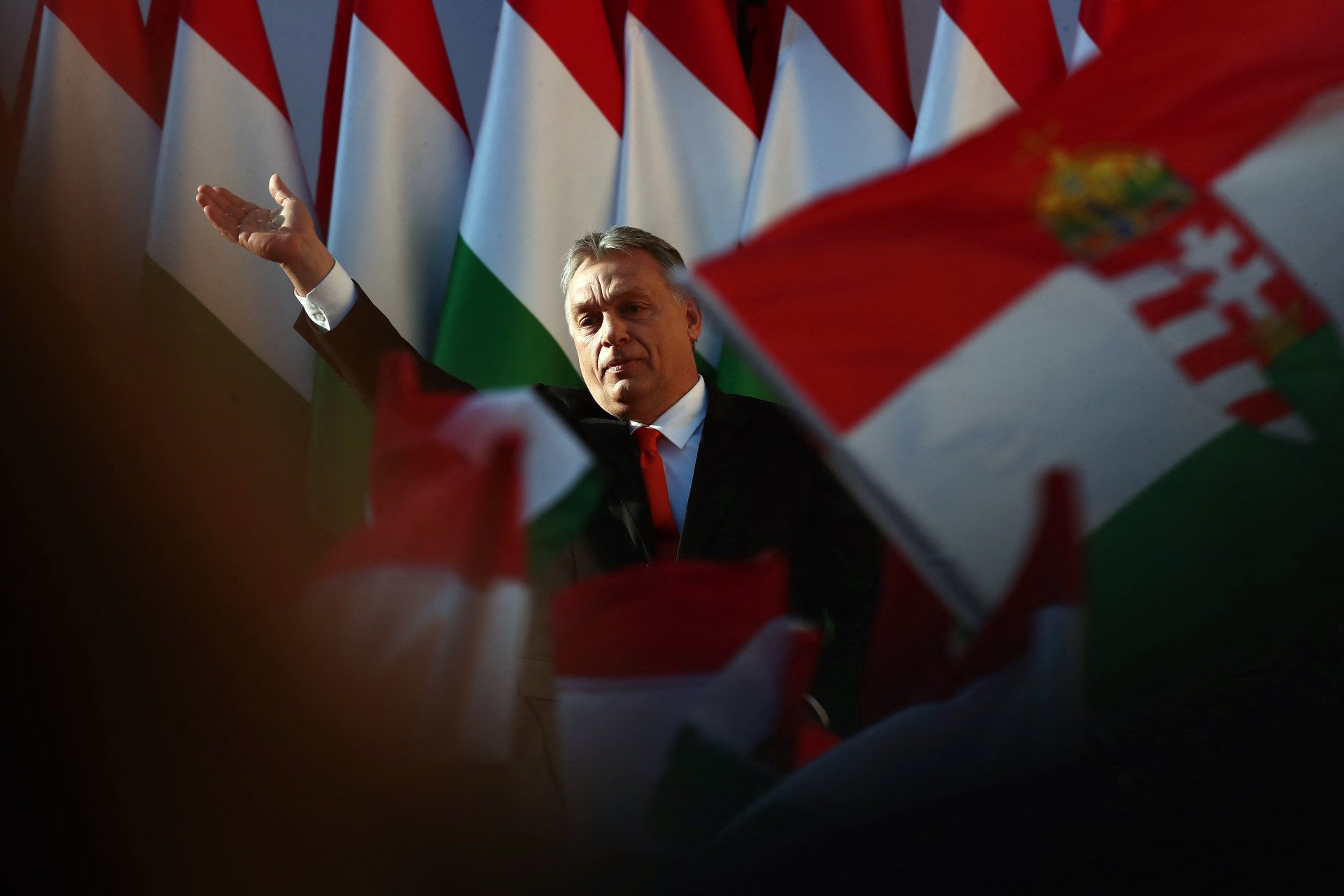 The Rise, Rule, and Shift of Hungarian PM Viktor Orbán, Explained Hungarian Prime Minister Viktor Orban delivers his speech during the campaign event of his Fidesz party. (Source: Ferenc Izsa via Getty Images)