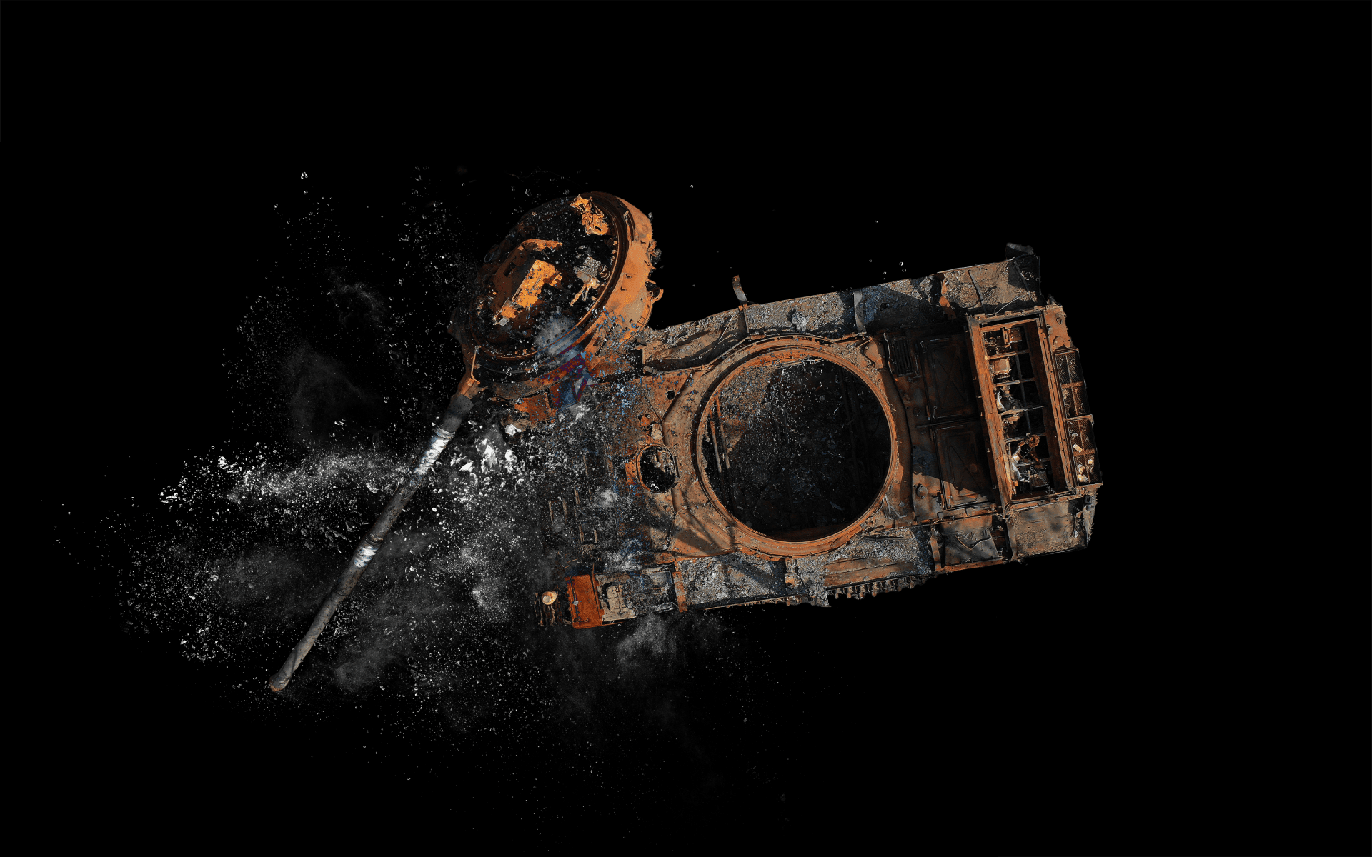 Destroyed Russian tank. (Source: UNITED24 Media/Oleksandr Manukians)